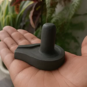 Energized Navapashanam Shivling in hand for daily puja and spiritual healing