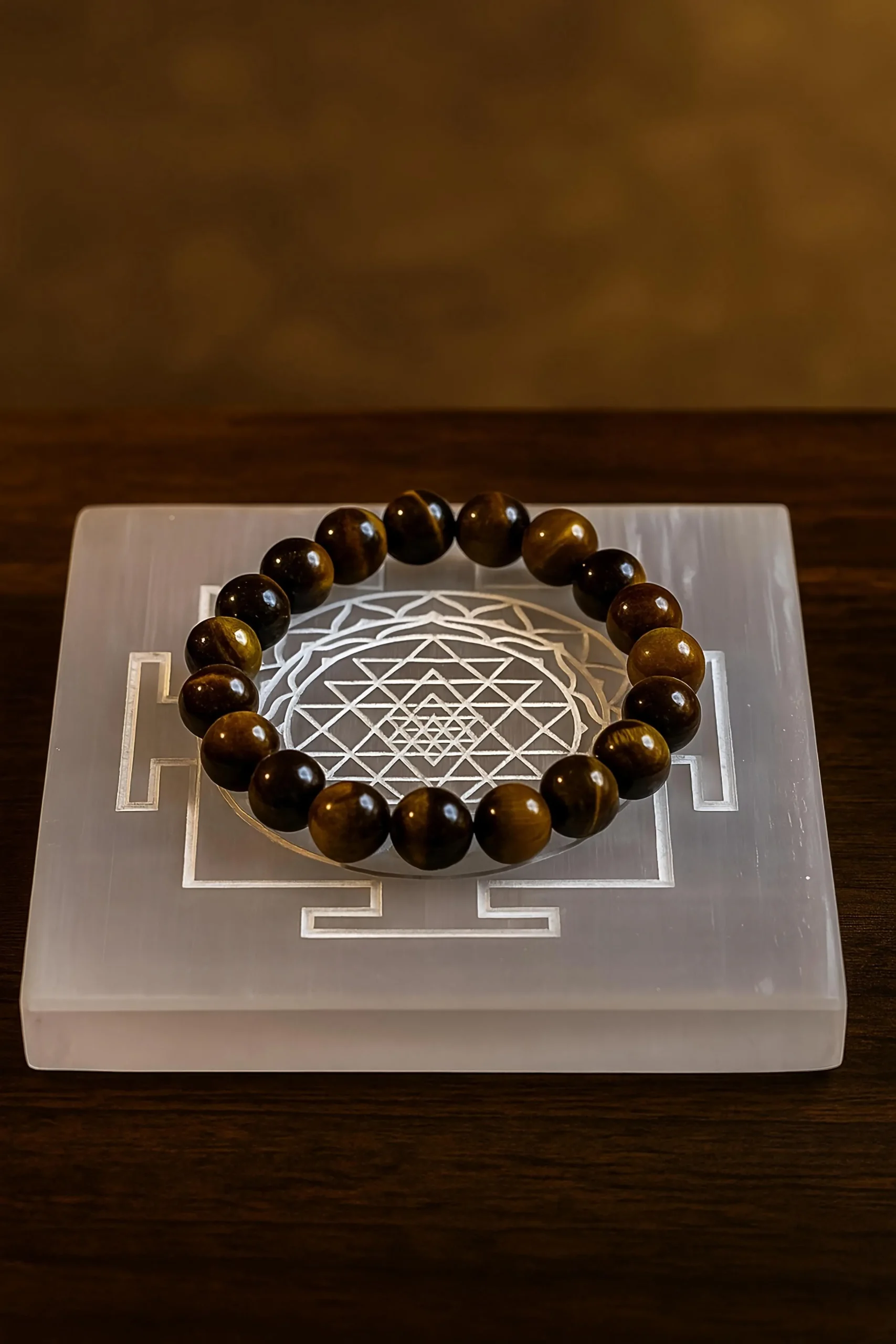 Selenite Plate 1 scaled Natural Selenite Shree Yantra Plate 4x4 Inch for Crystal Charging and Puja