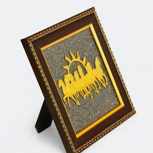 7 Horses with Sun Pyrite Frame